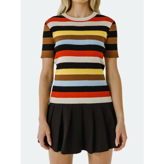 English Factory Multi Color Stripe Sweater Sweatshirts & Sweaters - Image 5
