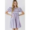 English Factory Striped Mini Dress Dresses Lilac