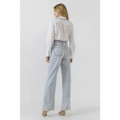 English Factory Peter Pan Collar Shirt Tops White -English Factory Shop unnamed file 2549
