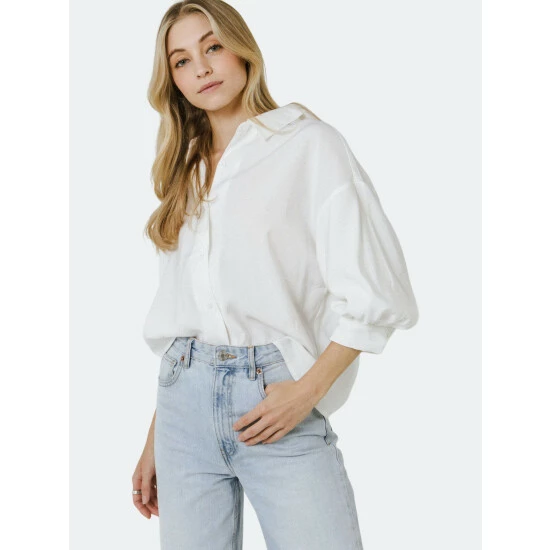English Factory Woven Blouse Tops White