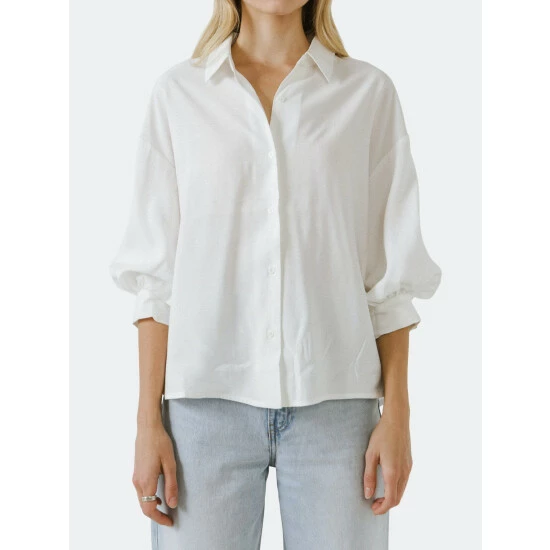 English Factory Woven Blouse Tops White - Image 2