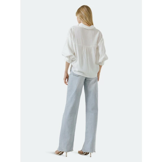 English Factory Woven Blouse Tops White - Image 3