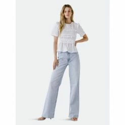 English Factory Ruffled Detail Top Tops White