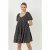 English Factory Floral Mini Dress Dresses Black/pink