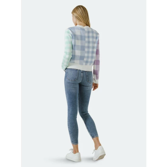 English Factory Multi Color Gingham Cardigan Sweatshirts & Sweaters 5 English Factory Multi Color Gingham Cardigan Sweatshirts & Sweaters - Image 5