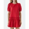 English Factory Puff Sleeve Mini Dress Dresses Red