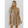 English Factory Statement Collared Mini Dress Dresses Tan
