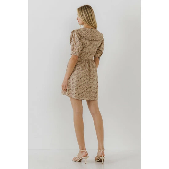 English Factory Statement Collared Mini Dress Dresses Tan - Image 3