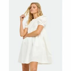 English Factory Puff Sleeve Babydoll Dress Dresses Red