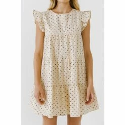 English Factory Polka Dot Babydoll Dress Dresses Beige 9 English Factory Polka Dot Babydoll Dress Dresses Beige -English Factory Shop unnamed file 2779