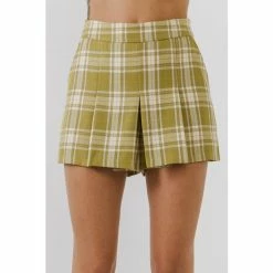 English Factory Plaid Mini Skort Skirts Green Multi