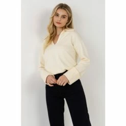 English Factory Knit Pullover Sweatshirts & Sweaters Cream