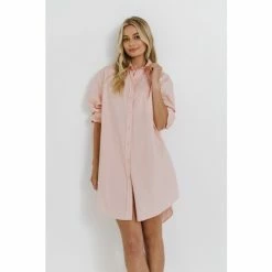 English Factory Classic Collared Dress Shirt Tops Lavender