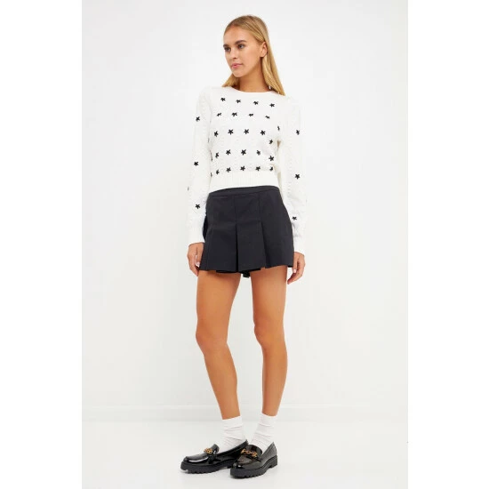 English Factory Floral Handmade Embroidery Sweater - Cream Sweatshirts & Sweaters - Image 2