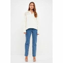 English Factory Chenille Sweatshirt Sweatshirts & Sweaters Cream