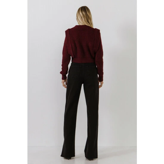 English Factory Knitted Sweater Sweatshirts & Sweaters Ecru - Image 10