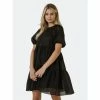 English Factory Organza Puff Sleeve Mini Dress Dresses Black