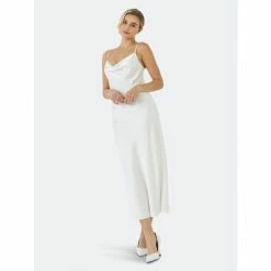 English Factory Satin Midi Dress Dresses White
