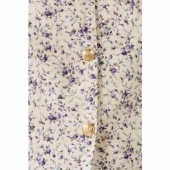 English Factory Floral Print Puff Long Sleeve Top Tops Ivory Multi -English Factory Shop unnamed file 3042