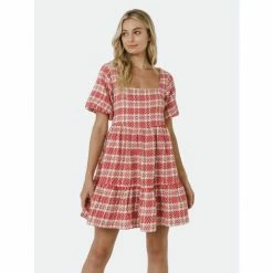 English Factory Tweed Mini Dress Dresses Red Multi
