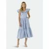 English Factory Ruffled Midi Dress Dresses Powder Blue