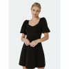 English Factory Puff Slv Mini Dress Dresses Black