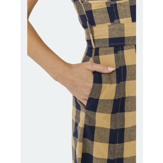 English Factory Check Belted Jumpsuit Jumpsuits & Rompers Navy/beige - Image 5