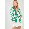 English Factory Heart Knit Jacquard Cardigan Sweatshirts & Sweaters White/green