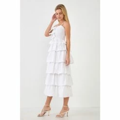 English Factory Ruffle Tiered Maxi Dress With Ties Dresses White 7 English Factory Ruffle Tiered Maxi Dress With Ties Dresses White -English Factory Shop unnamed file 356