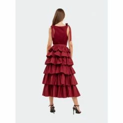 English Factory Pleated Combo Maxi Poplin Skirt Skirts Black 11 English Factory Pleated Combo Maxi Poplin Skirt Skirts Black -English Factory Shop unnamed file 366