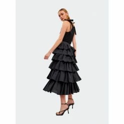 English Factory Pleated Combo Maxi Poplin Skirt Skirts Black 15 English Factory Pleated Combo Maxi Poplin Skirt Skirts Black -English Factory Shop unnamed file 370