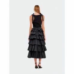 English Factory Pleated Combo Maxi Poplin Skirt Skirts Black 16 English Factory Pleated Combo Maxi Poplin Skirt Skirts Black -English Factory Shop unnamed file 371