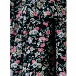 English Factory Floral Smocked Midi Tiered Dress Dresses Black -English Factory Shop unnamed file 407