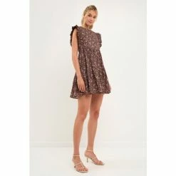 English Factory Floral Babydoll Mini Dress Dresses Burgundy 8 English Factory Floral Babydoll Mini Dress Dresses Burgundy -English Factory Shop unnamed file 563
