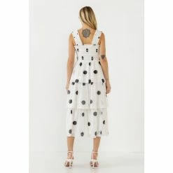 English Factory Polka-dot Midi Dress Dresses White/black 8 English Factory Polka-dot Midi Dress Dresses White/black -English Factory Shop unnamed file 616