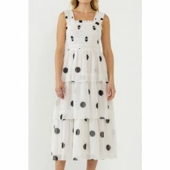 English Factory Polka-dot Midi Dress Dresses White/black 9 English Factory Polka-dot Midi Dress Dresses White/black -English Factory Shop unnamed file 617