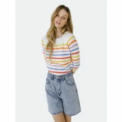 English Factory Multi-colored Striped Sweater Sweatshirts & Sweaters White/multi