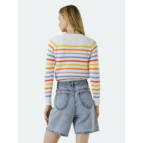 English Factory Multi-colored Striped Sweater Sweatshirts & Sweaters White/multi 3 English Factory Multi-colored Striped Sweater Sweatshirts & Sweaters White/multi - Image 3