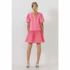 English Factory Mixed Media Mini Dress Dresses Pink 8 English Factory Mixed Media Mini Dress Dresses Pink -English Factory Shop unnamed file 760