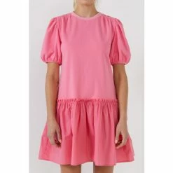 English Factory Mixed Media Mini Dress Dresses Pink 9 English Factory Mixed Media Mini Dress Dresses Pink -English Factory Shop unnamed file 761