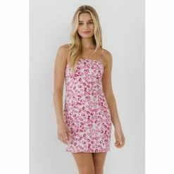 English Factory Floral Mini Dress Dresses Pink Multi