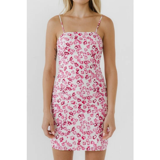 English Factory Floral Mini Dress Dresses Pink Multi - Image 5