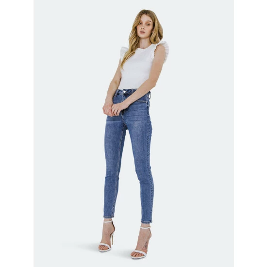 English Factory Midi Waist Skinny Ankle Jeans Jeans & Denim - Image 2