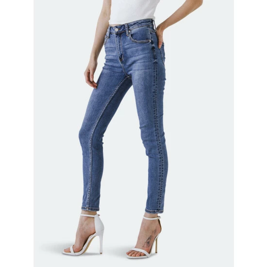 English Factory Midi Waist Skinny Ankle Jeans Jeans & Denim - Image 3