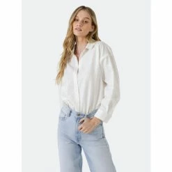 English Factory Oversized Linen Shirts Tops White