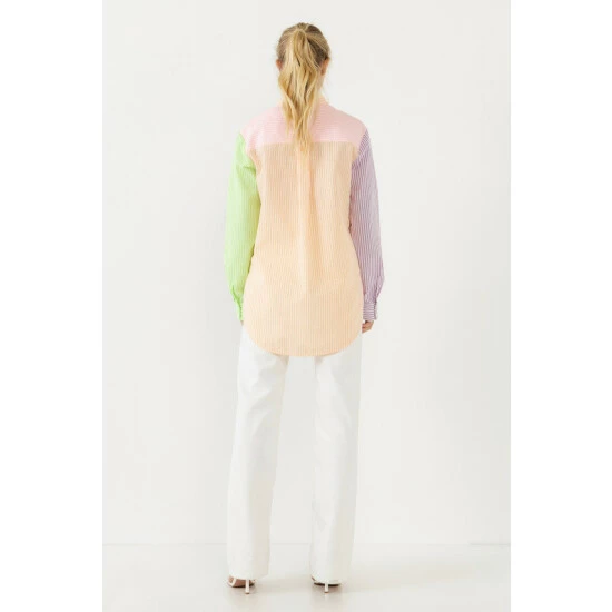 English Factory Striped Color Block Shirts Tops Multi - Image 3
